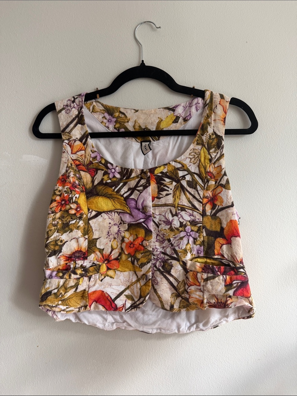 Floral Cropped Vest